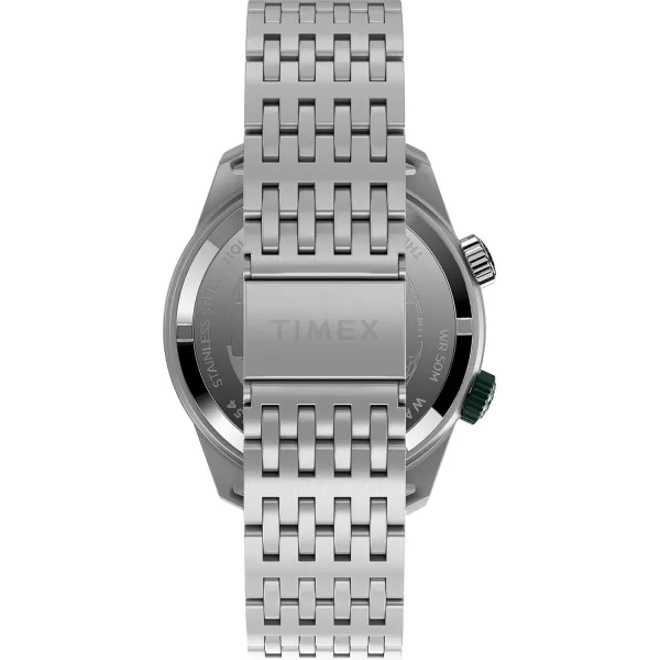 Timex Mens Waterbury Diver Automatic 40mm WatchStainless SteelBlackStainless Steel