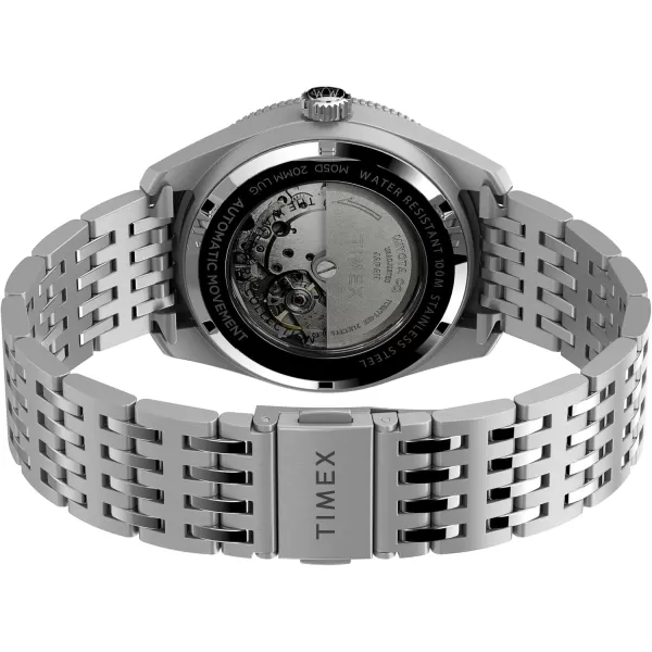 Timex Mens Waterbury Diver Automatic 40mm WatchStainless SteelGreyStainless Steel