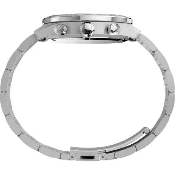 Timex Mens Waterbury Diver Automatic 40mm WatchStainless SteelSilverToneStainless Steel