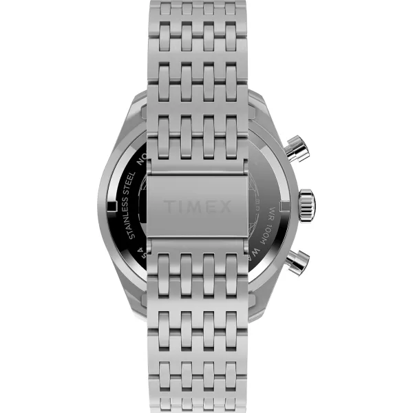 Timex Mens Waterbury Diver Automatic 40mm WatchStainless SteelSilverToneStainless Steel