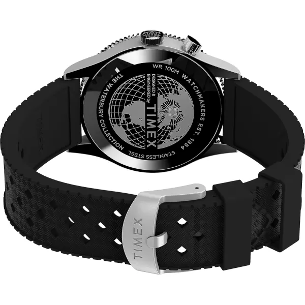 Timex Mens Waterbury Traditional 39mm WatchBlackBlackStainless Steel