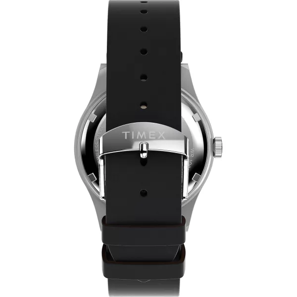 Timex Mens Waterbury Traditional 39mm WatchBlackBlackStainless SteelWhite