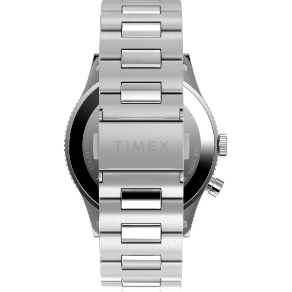 Timex Mens Waterbury Traditional 39mm WatchStainless SteelBlackStainless Steel