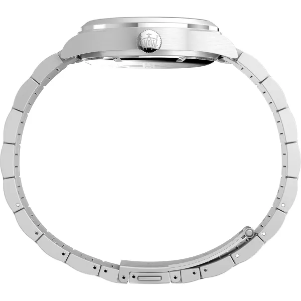 Timex Mens Waterbury Traditional 39mm WatchStainless SteelBlackStainless SteelWhite