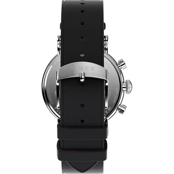 Timex Mens Waterbury Traditional 40mm WatchBlackBlackSilverToneChrono
