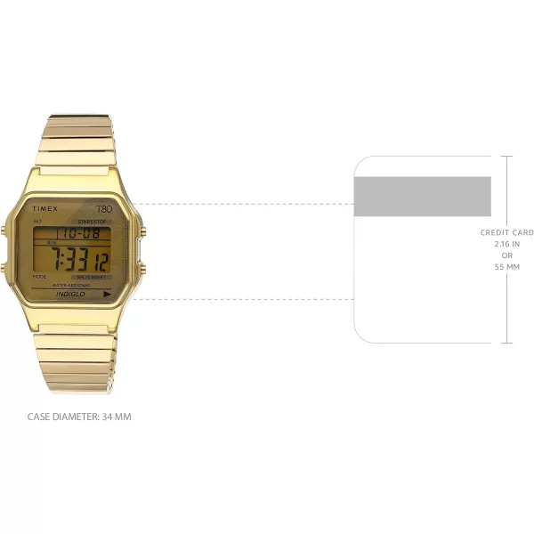 Timex T80 34mm WatchGold Expansion