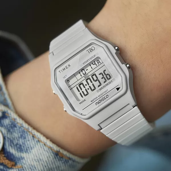Timex T80 34mm WatchWhite Perfect Fit