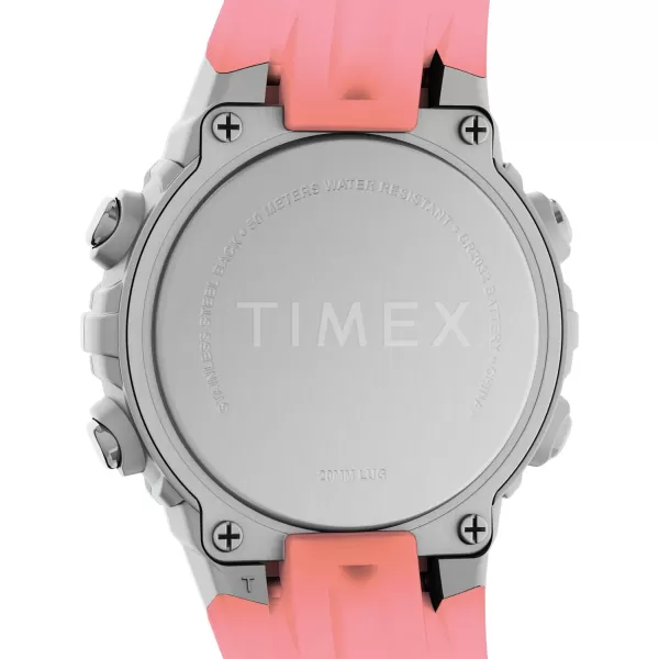 Timex Unisex Digital 33mm WatchPinkSilverToneDigital