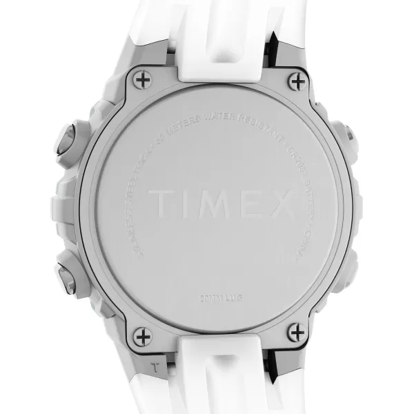 Timex Unisex Digital 33mm WatchWhiteSilverToneDigital