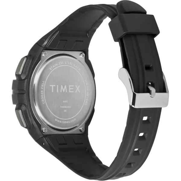 Timex Unisex Digital 43mm WatchBlackBlackDigitalBlue