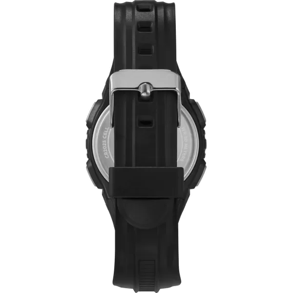 Timex Unisex Digital 43mm WatchBlackBlackDigitalSilver Top Ring