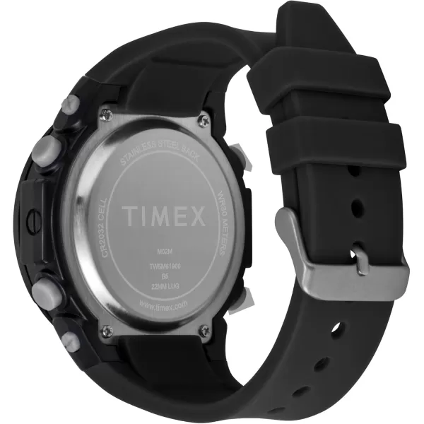 Timex Unisex Digital 50mm WatchBlackBlack Wjite Digital