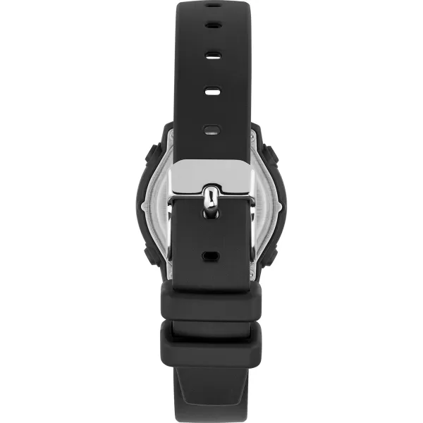 Timex Womens DGTL Stacked Numbers 28mm WatchBlackSilverTone