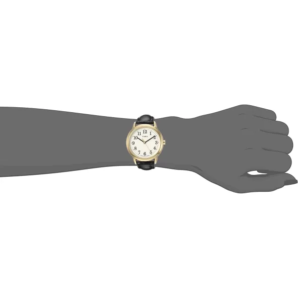 Timex Womens Easy Reader WatchBlackGoldToneCream30mm