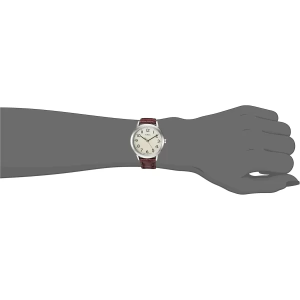 Timex Womens Easy Reader WatchBrownSilverToneWhite30mm