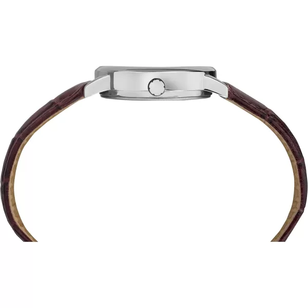 Timex Womens Easy Reader WatchBrownSilverToneWhite30mm