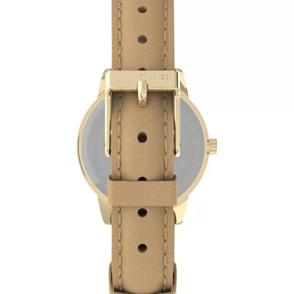 Timex Womens Easy Reader WatchTanGoldToneCream30mm