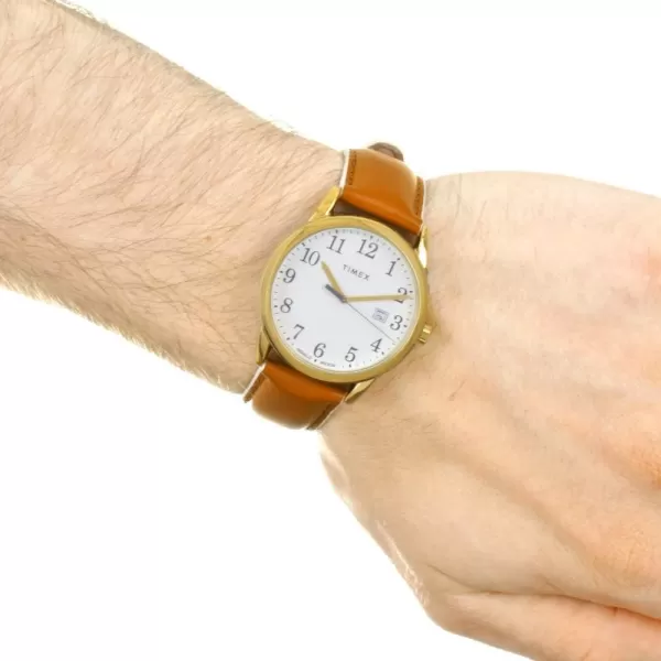 Timex Womens Easy Reader WatchTanGoldToneCream38mm