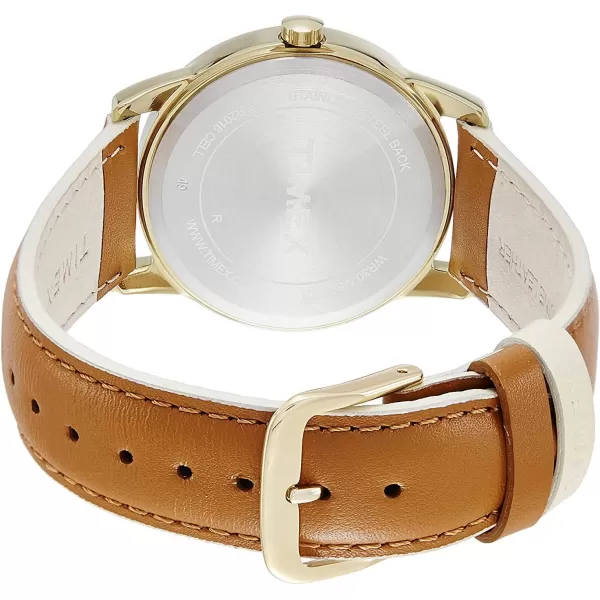 Timex Womens Easy Reader WatchTanGoldToneCream38mm