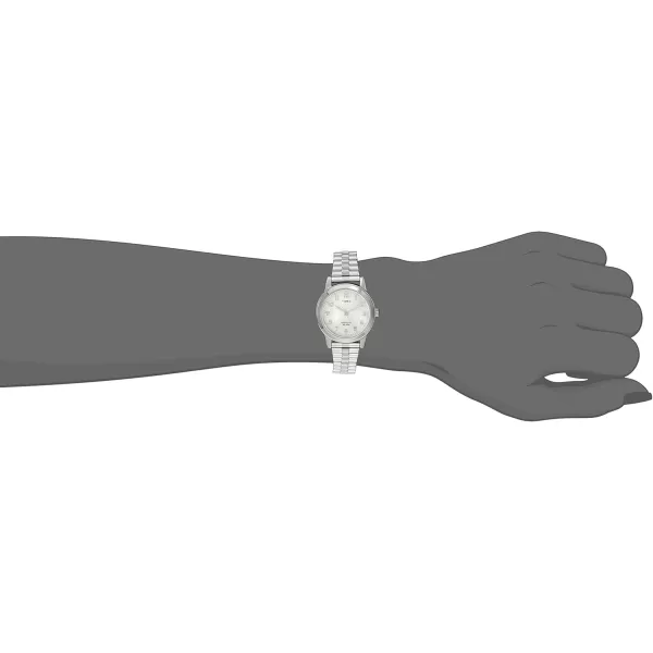Timex Womens Essex Ave 25mm WatchSilverToneMother of Pearl