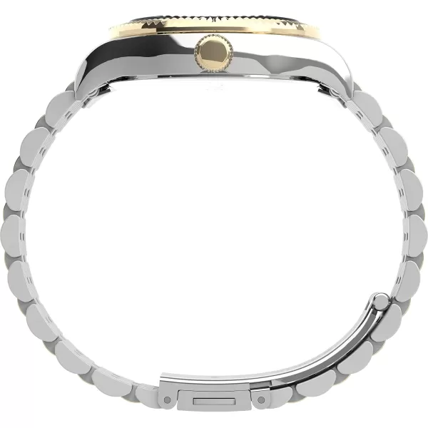 Timex Womens Waterbury Legacy 34mm WatchTwoToneBlue Crystals