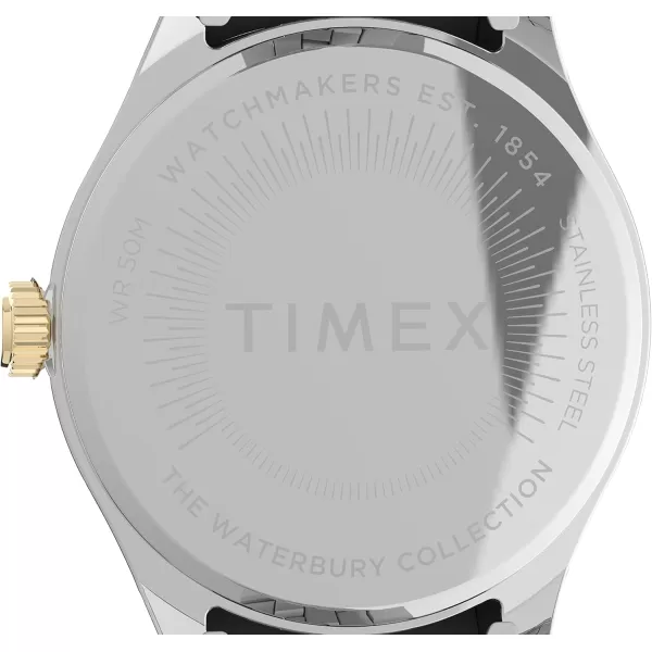 Timex Womens Waterbury Legacy 34mm WatchTwoToneBlue Crystals