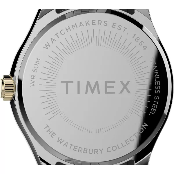 Timex Womens Waterbury Legacy 34mm WatchTwoToneMother of Pearl Crystals