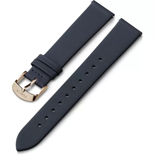 Timex 18mm Genuine Leather Strap  Pink with GoldTone BuckleBlueRose GoldTone