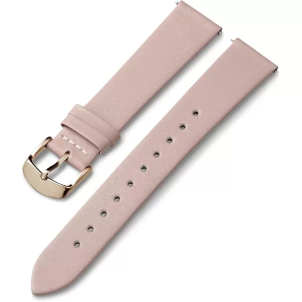 Timex 18mm Genuine Leather Strap  Pink with GoldTone BucklePinkRose GoldTone