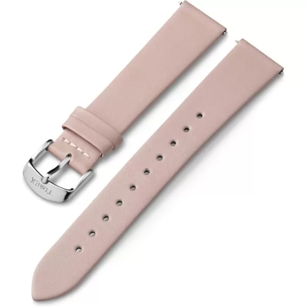 Timex 18mm Genuine Leather Strap  Pink with GoldTone BucklePinkSilverTone