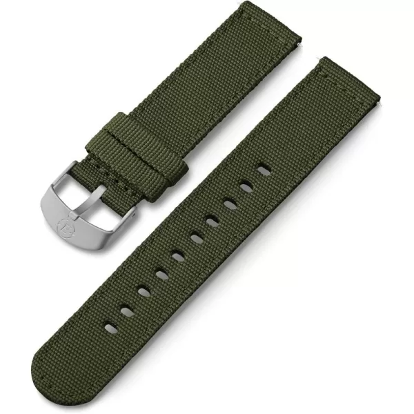 Timex 20mm Genuine Leather Strap  Dark Brown with SilverTone BuckleGreenSilverTone