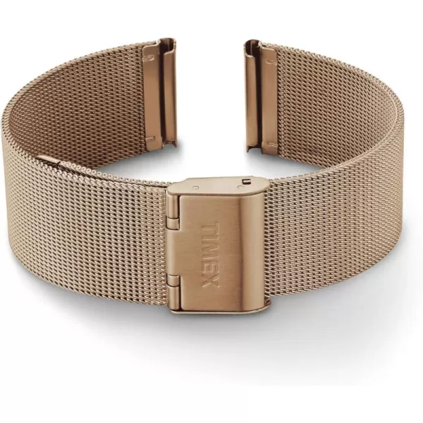 Timex 20mm Stainless Steel Mesh Bracelet  Rose GoldTone with SelfAdjust ClaspRose GoldTone