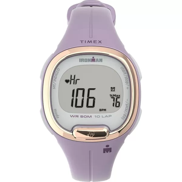 Timex Ironman Transit Watch with Activity Tracking ampamp Heart Rate 33mmPurpleRose GoldTone