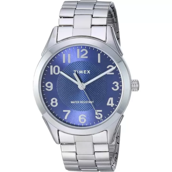 Timex Mens Briarwood WatchSilverToneBlue