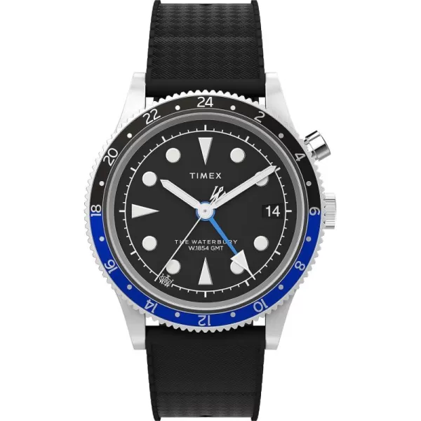 Timex Mens Waterbury Traditional 39mm WatchBlackBlackStainless Steel