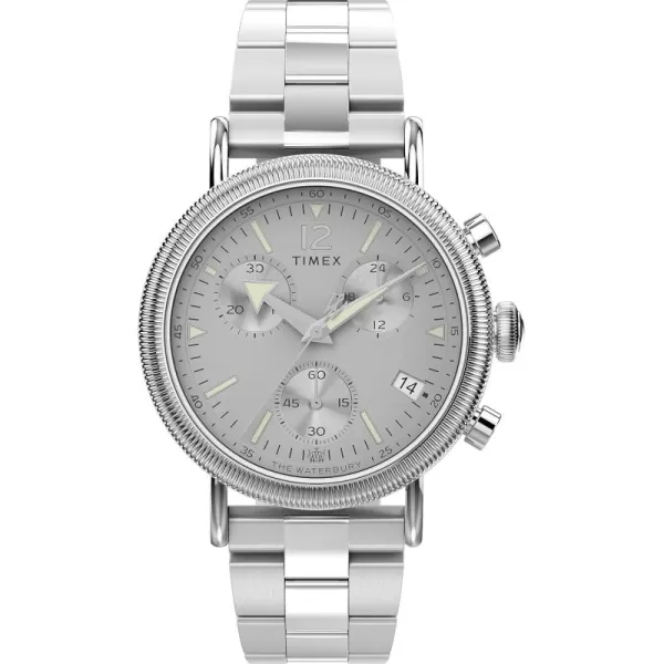 Timex Mens Waterbury Traditional 40mm WatchStainless SteelSilverToneSilverTone