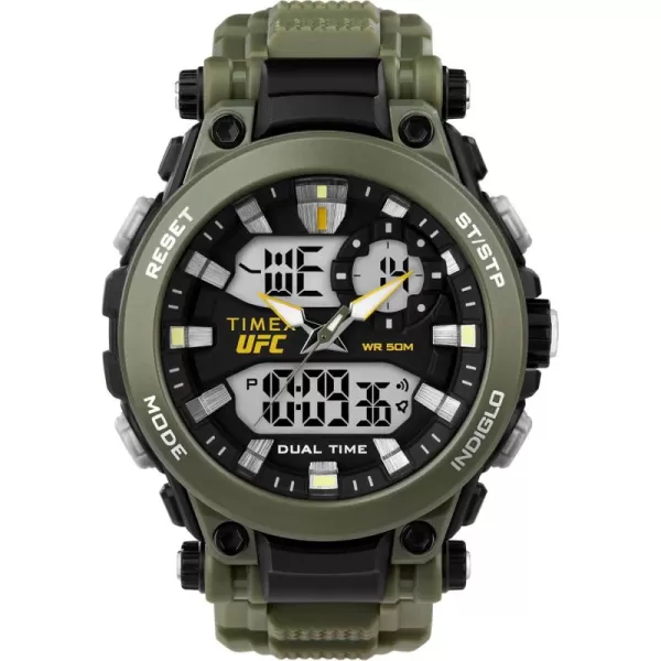 Timex UFC Mens Impact 50mm WatchGreenBlackGreen