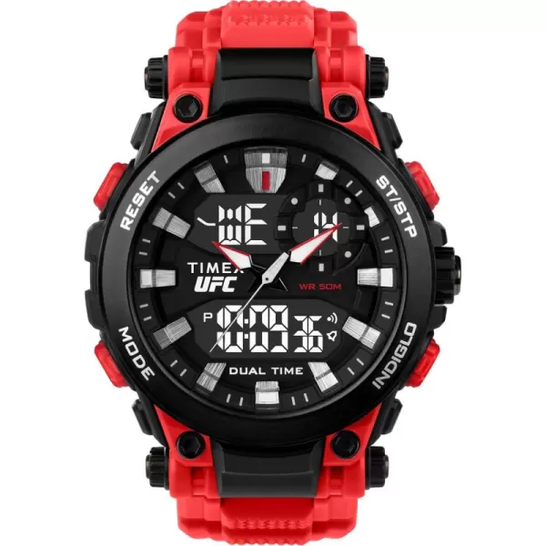 Timex UFC Mens Impact 50mm WatchRedBlackBlack