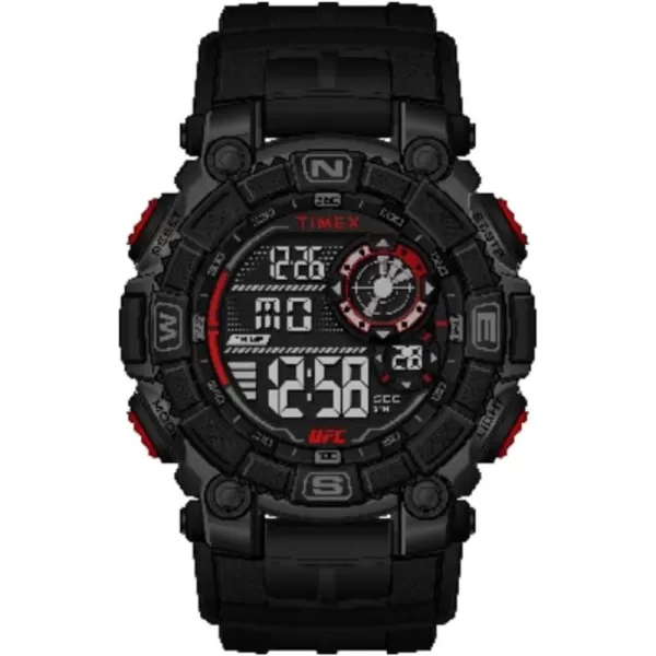 Timex UFC Mens Redemption 50mm WatchBlackDigitalBlack
