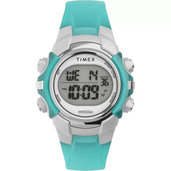 Timex Unisex Digital 33mm WatchBlueSilverToneDigital