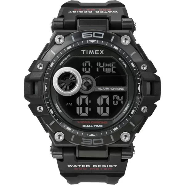 Timex Unisex Digital 52mm WatchBlackBlackDigital