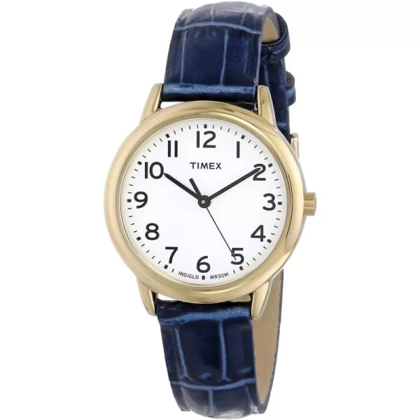 Timex Womens Easy Reader WatchBlueGoldToneWhite30mm