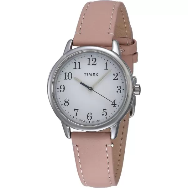 Timex Womens Easy Reader WatchPinkSilverToneWhite30mm