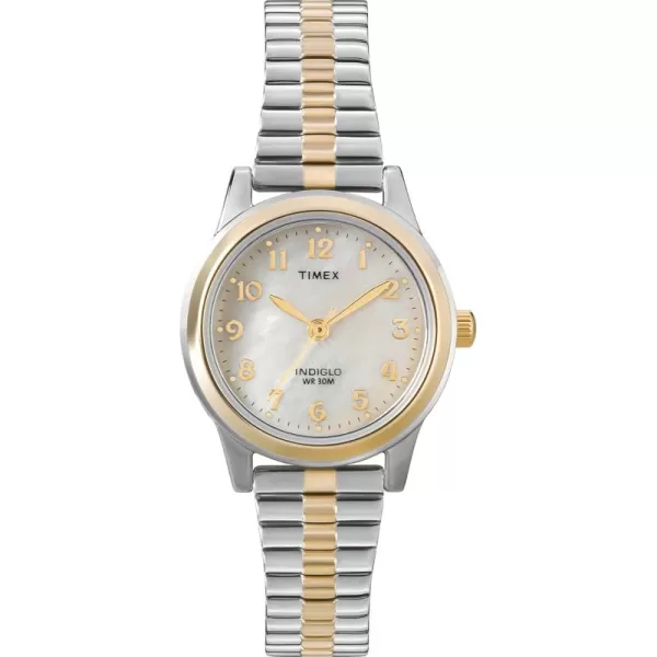 Timex Womens Essex Ave 25mm WatchTwoToneMother of Pearl