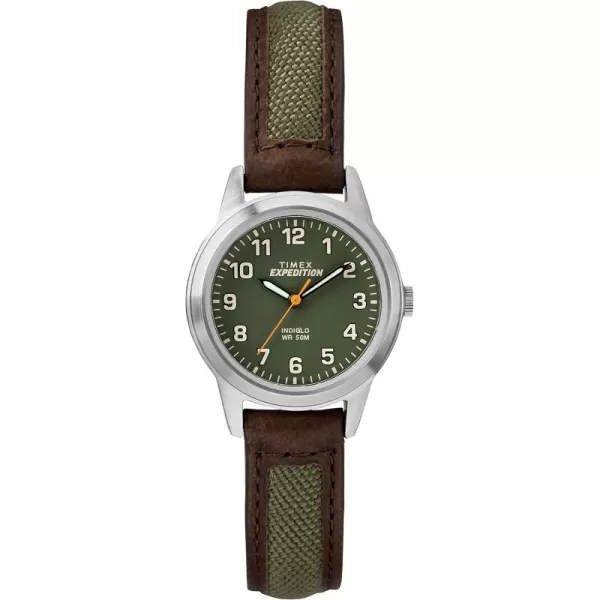 Timex Womens Expedition Metal Field Mini 26mm WatchBrownGreen