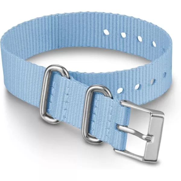 Timex Womens SingleLayer 16mm SlipThru StrapLight BlueSilverTone