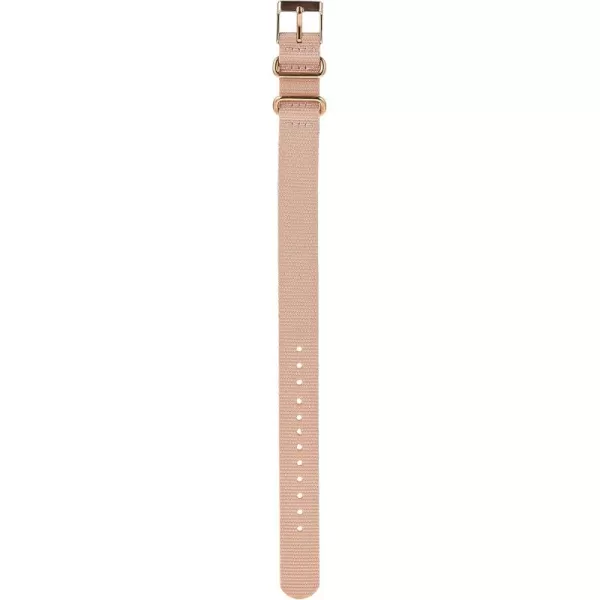 Timex Womens SingleLayer 16mm SlipThru StrapPinkRose GoldTone