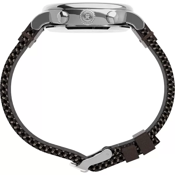 Timex Dress Watch and Timex Mens Standard Chronograph 41mm WatchBrownSilverBlack