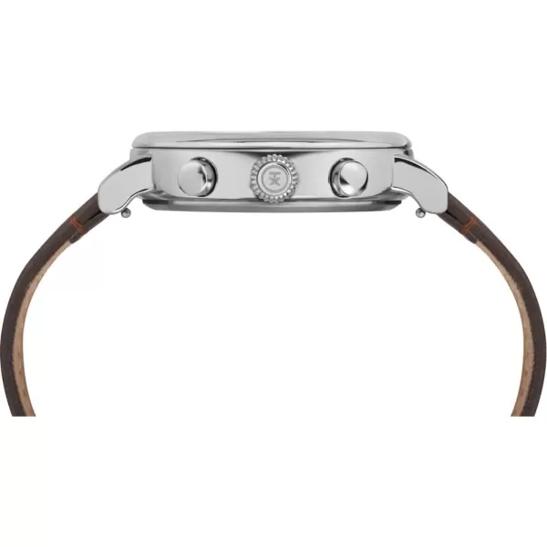 Timex Dress Watch and Timex Mens Standard Chronograph 41mm WatchBrownSilverCream