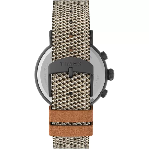 Timex Dress Watch and Timex Mens Standard Chronograph 41mm WatchTanGrayParchment